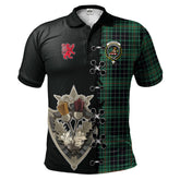 MacAulay Hunting Ancient Tartan Polo Shirt - Lion Rampant And Celtic Thistle Style
